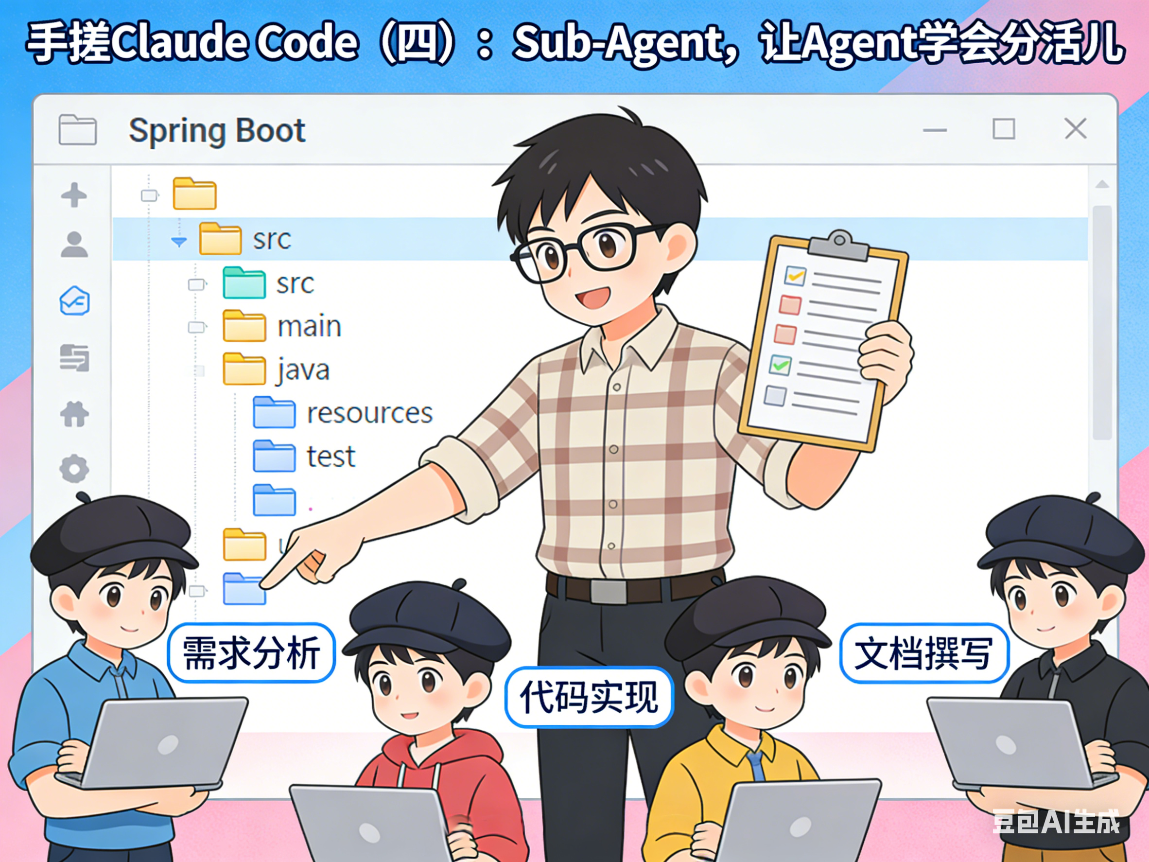 手搓 Claude Code（四）：Sub-Agent，让 Agent 学会分活儿