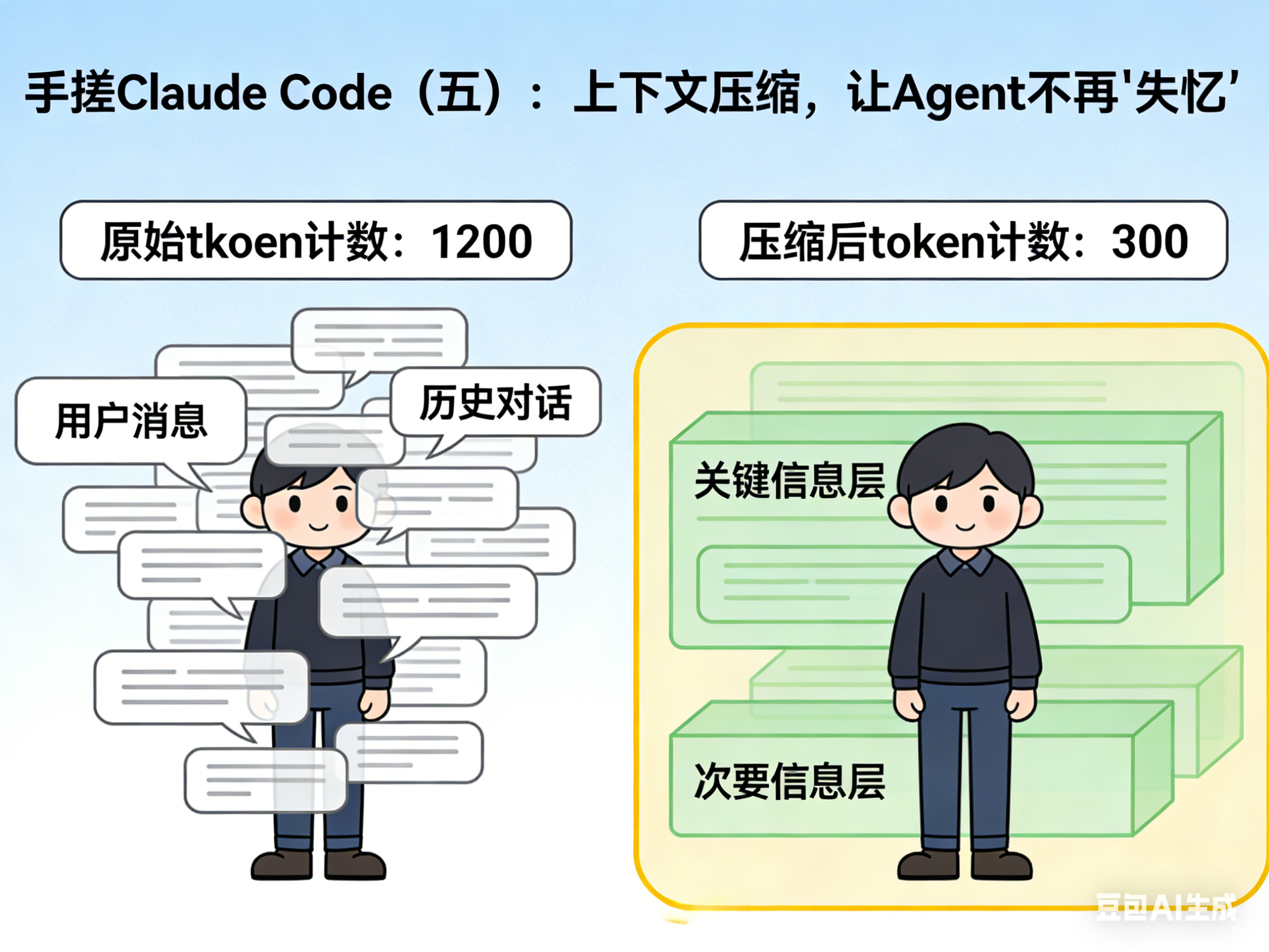 手搓 Claude Code（五）：上下文压缩，让 Agent 不再